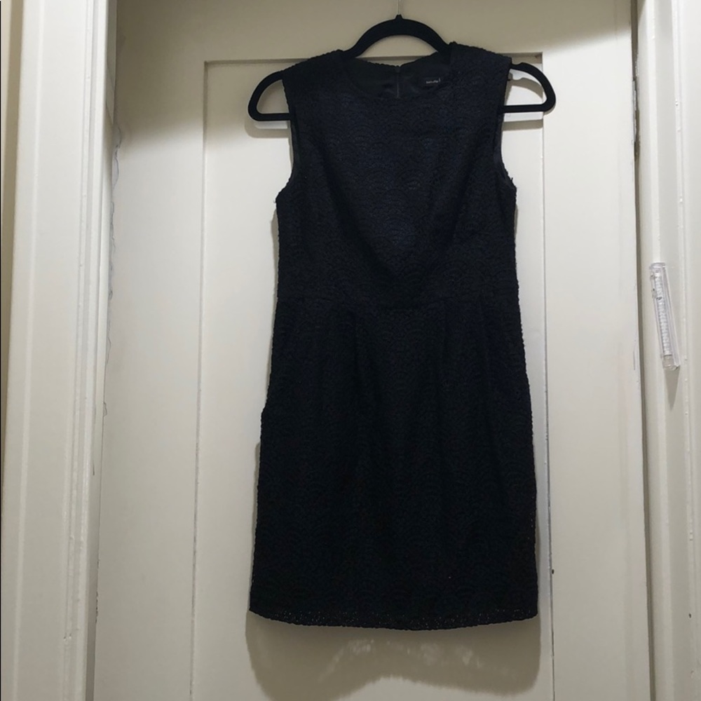 Black lace mini dress